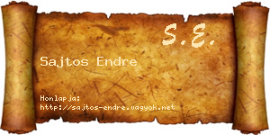 Sajtos Endre névjegykártya